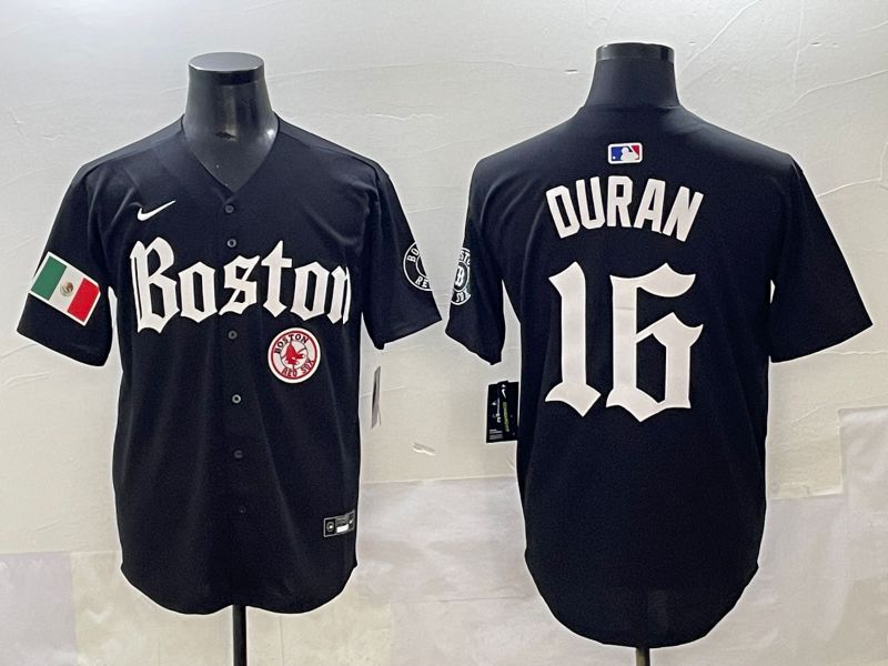 Men 2025 Boston Red Sox #16 Duran Black Five generations Joint Name Nike MLB Jersey style 19->boston red sox->MLB Jersey